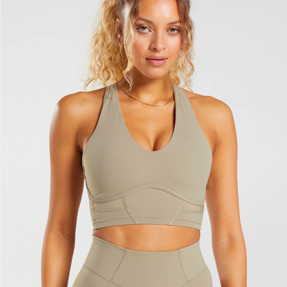 Gymshark Whitney Long line bra cement brown